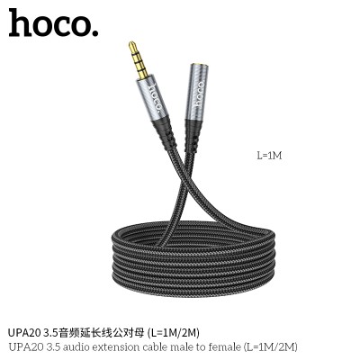 Hoco Upa20 Cable Extensión De Audio 3.5 Macho A Hembra L 1M