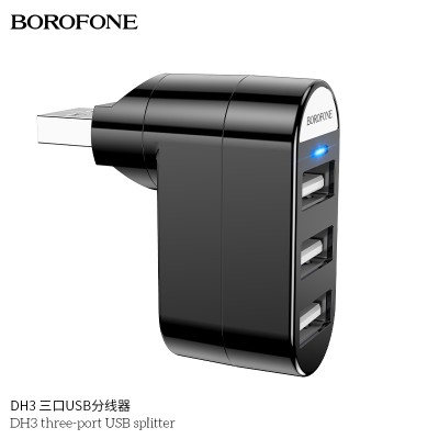 Borofone Dh3 Splitter Usb De Tres Puertos