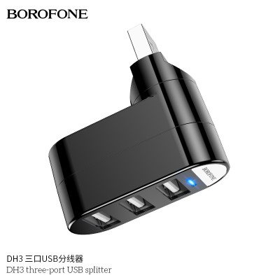 Borofone Dh3 Splitter Usb De Tres Puertos