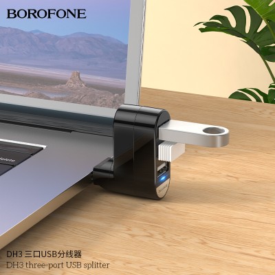 Borofone Dh3 Splitter Usb De Tres Puertos