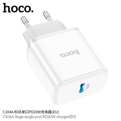 Hoco C104A Cargadores Pd20W Con Cable Tipo-C A Tipo-C