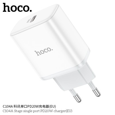 Hoco C104A Cargadores Pd20W Con Cable Tipo-C A Tipo-C