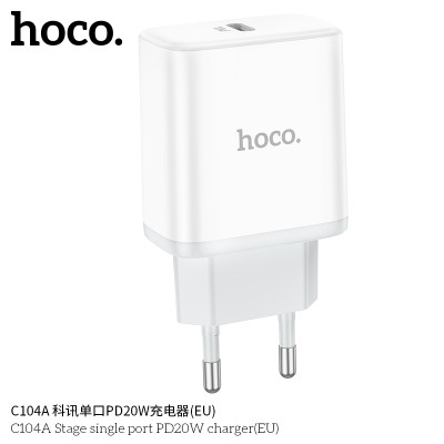 Hoco C104A Cargadores Pd20W Con Cable Tipo-C A Tipo-C