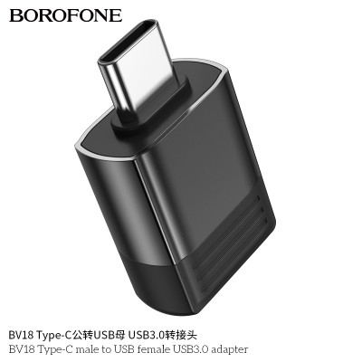 Borofone Bv18 Adaptador Tipo C Macho A Usb Hembra Usb3.0