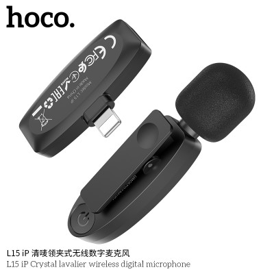 Hoco L15 Micrófono Digital Inalámbrico Lavalier Ip Crysta