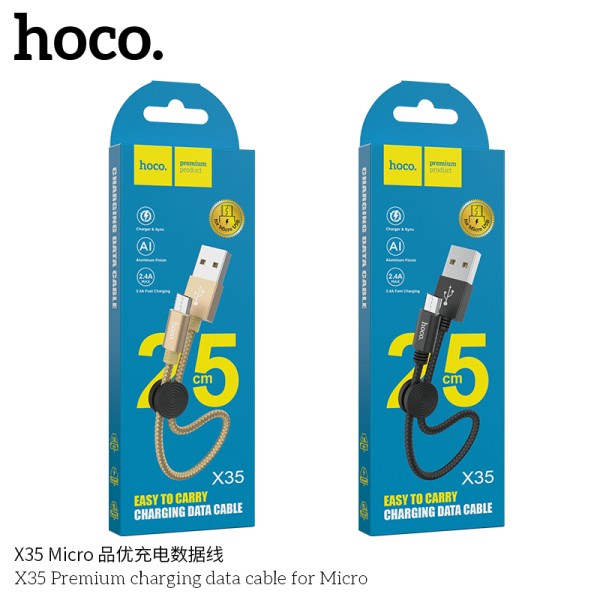 Hoco X35 Cable De Datos De Carga Premium Para Micro L 0.25M