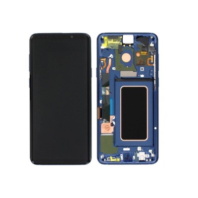 Pantalla Completa Original Servicepack Para Samsung S9 Plus G965 Con Marco Azul