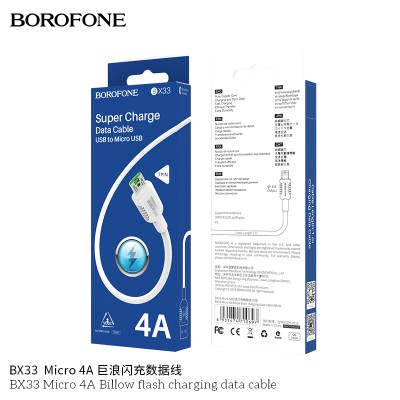 Borofone Bx33 Cable De Datos De Carga De Flash De Billar Micro