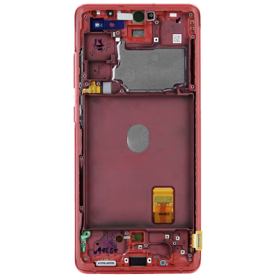 Pantalla Completa Original Servicepack Para Samsung S20 Fe (G780,G781 Con Marco Rojo )