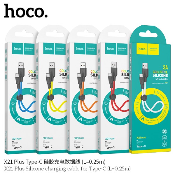 Hoco X21 Cable De Carga De Silicona Para Tipo-C L 0.25M