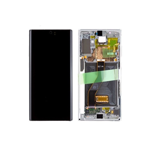 Pantalla Completa Original Servicepack Para Samsung Note 10 Plus N975 Con Marco Blanca Plata