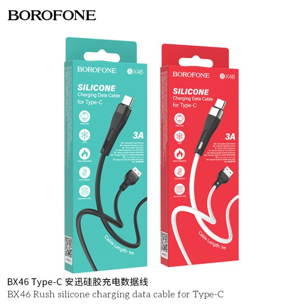 Borofone Bx46 Cable De Datos De Carga De Silicona De Rush Para Tipo-C