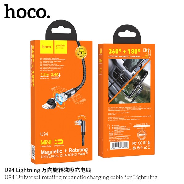 Hoco U94 Cable De Carga Magnética Giratoria Universal Para Ip