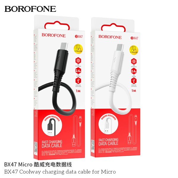 Borofone Bx47 Cable De Datos De Carga Coolway Para Micro