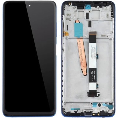 Pantalla Completa Original Reparada Para Xiaomi Poco X3 Pro (Pocophone X3 Pro Nfc) Con Marco Azul