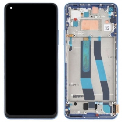 Pantalla Completa Original Servicepack Para Xiaomi Mi 11 Lite 5G Ne Con Marco Azul