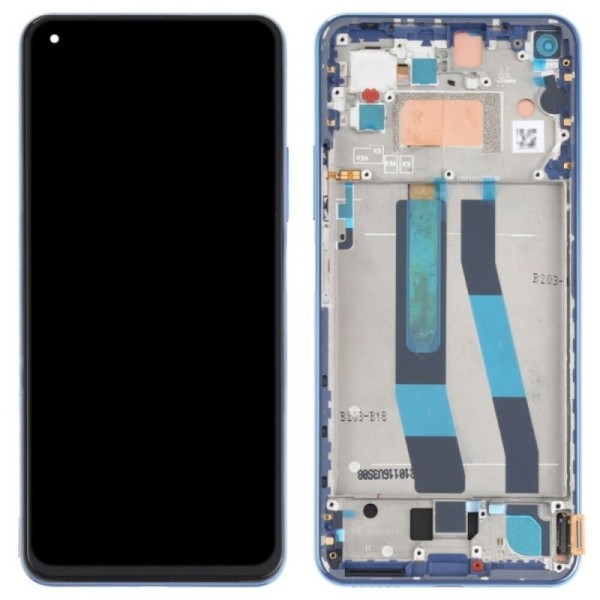 Pantalla Completa Original Servicepack Para Xiaomi Mi 11 Lite 5G Con Marco Azul