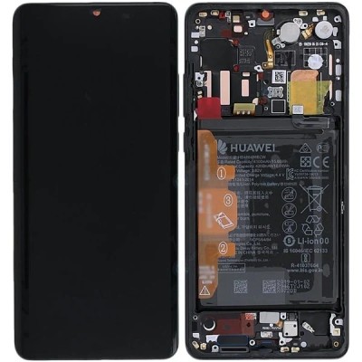 Pantalla Completa Original Servicepack Para Huawei P30 Pro Con Marco Negro