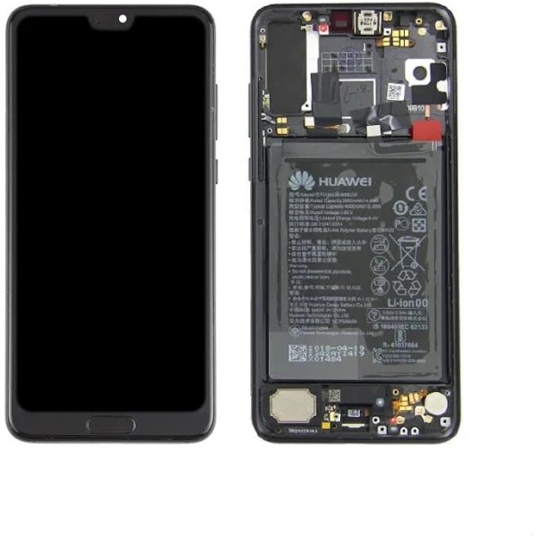 Pantalla Completa Original Servicepack Para Huawei P20 Pro Con Marco Negra