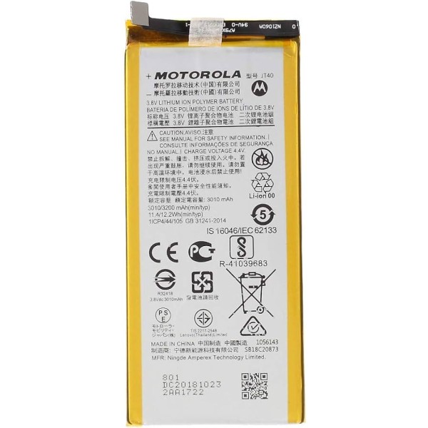 Bateria Para Motorola Moto G6 Plus 3200Mah -Jt40