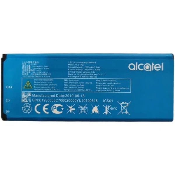 Bateria Para Alcatel 1 (2018) / 5033 / 5033D / 5033X / 5033Y / 5033A / 5033T / 5033J 2000Mah -Tli019D1 / Tli019D7