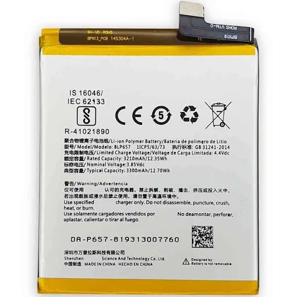 Bateria Para OnePlus 6 / 1+6 3210Mah -Blp657