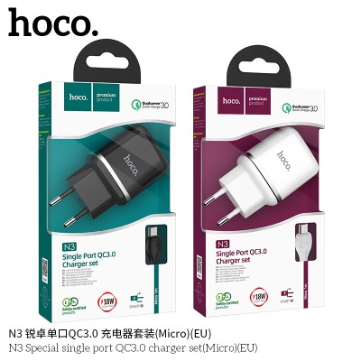 Hoco N3 Cargador Especial De Puerto Único Qc3.0 Micro