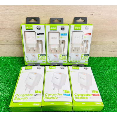 SIO CR02 Cargador 18W (USB-L) SIO CR02 Cargador 18W (USB-L)