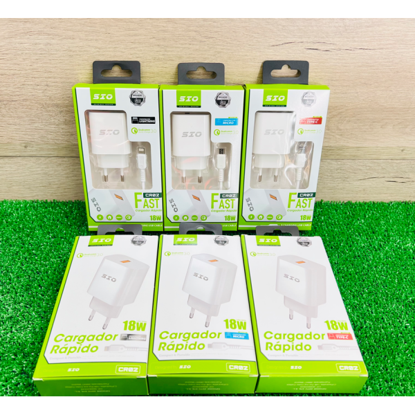 SIO CR02 Cargador 18W (USB-L)