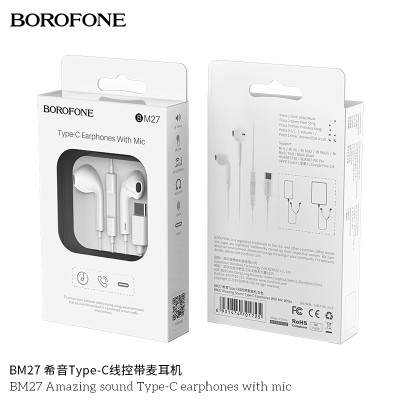 Borofone Bm27 Auriculares Sound Type-C Con Micrófono