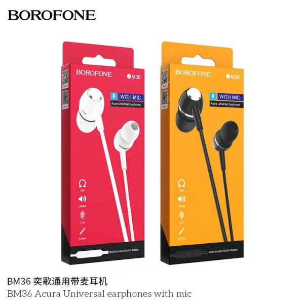 Borofone Bm36 Auriculares Universales De Acura Con Micrófono