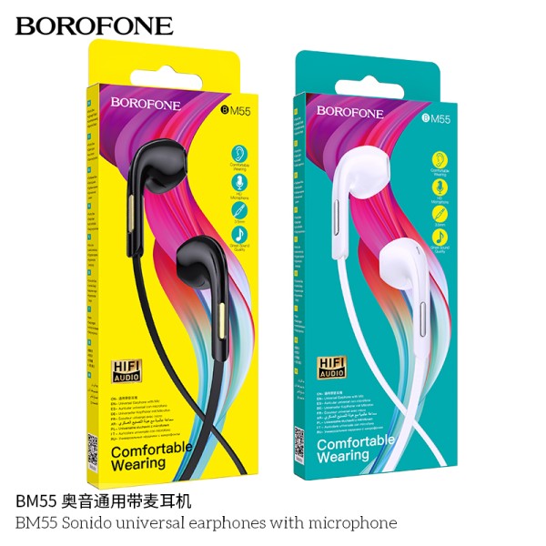 Borofone Bm55 Auriculares Universales De Sonido Con Micrófono