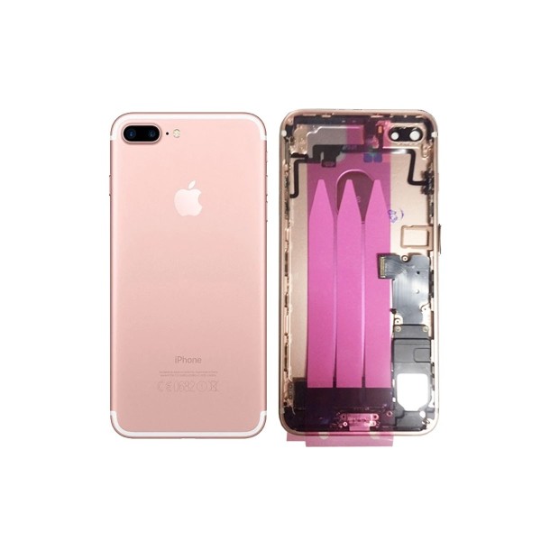 Tapa Trasera Para Iphone 7 Plus Oro Rosa Con Componentes