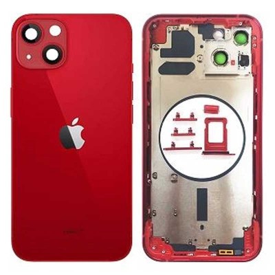 Chasis Con Tapa Trasera Para Iphone 13 -Roja