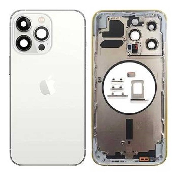 Chasis Con Tapa Trasera Para Iphone 13 Pro-Blanca