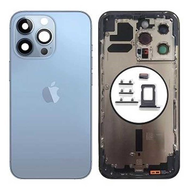 Chasis Con Tapa Trasera Para Iphone 13 Pro-Azul