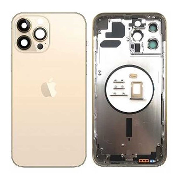 Chasis Con Tapa Trasera Para Iphone 13 Pro Max-Dorado