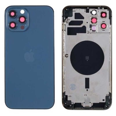 Chasis Con Tapa Trasera Para Iphone 12 Pro Max (Azul)