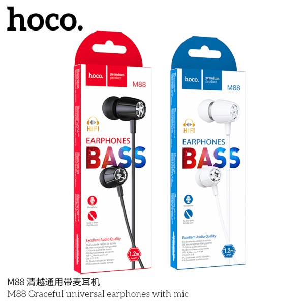 Hoco M88 Auriculares Universales Elegantes Con Micrófono